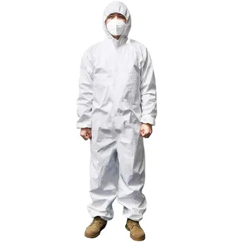 

38# Disposable Sterilization Antibactericidal Isolation Clothing White Protective Clothing Suit Filtration Infection Raincoats