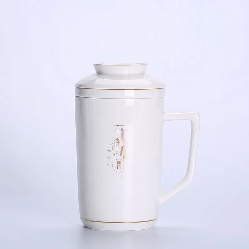 Новая стильная керамическая чайная чашка, кружка с фильтром, удобный для путешествий чайный набор кунг-фу офисная Питьевая утварь WSHYUFEI - Цвет: 400ml