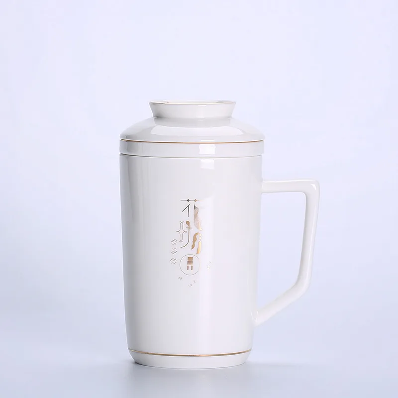 400ml Новая стильная керамическая чайная чашка, кружка с фильтром, удобный для путешествий чайный набор кунг-фу офисная Питьевая утварь WSHYUFEI - Цвет: 400ml
