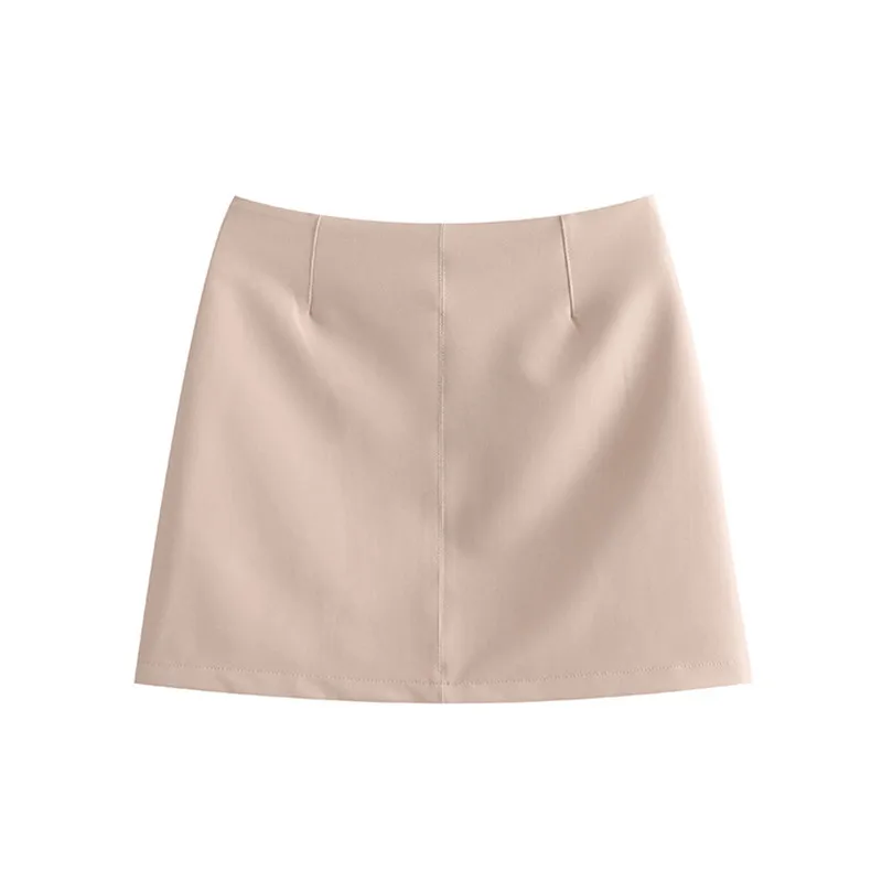 denim skirts for women Merodi Women Spring Causal High Waist Za Pink Suit Mini Skirts Female Side Zipper Slit Short Skirts Chic lululemon skirt