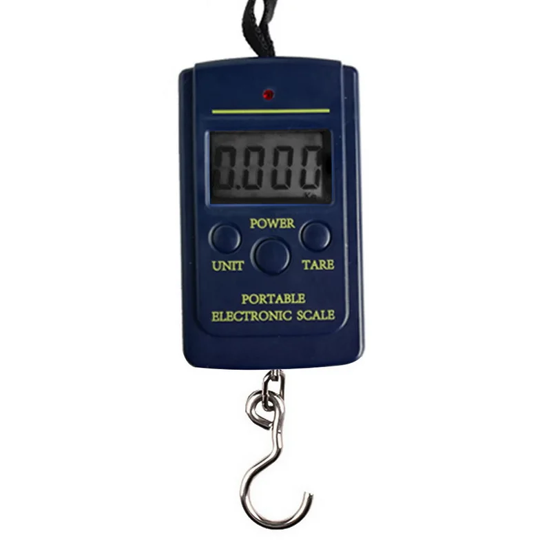 50 кг/110 электронный Портативный ЖК-дисплей цифровые весы двойную точность Чемодан Вес весы, весы для крючок для путешествий - Цвет: B no backlight