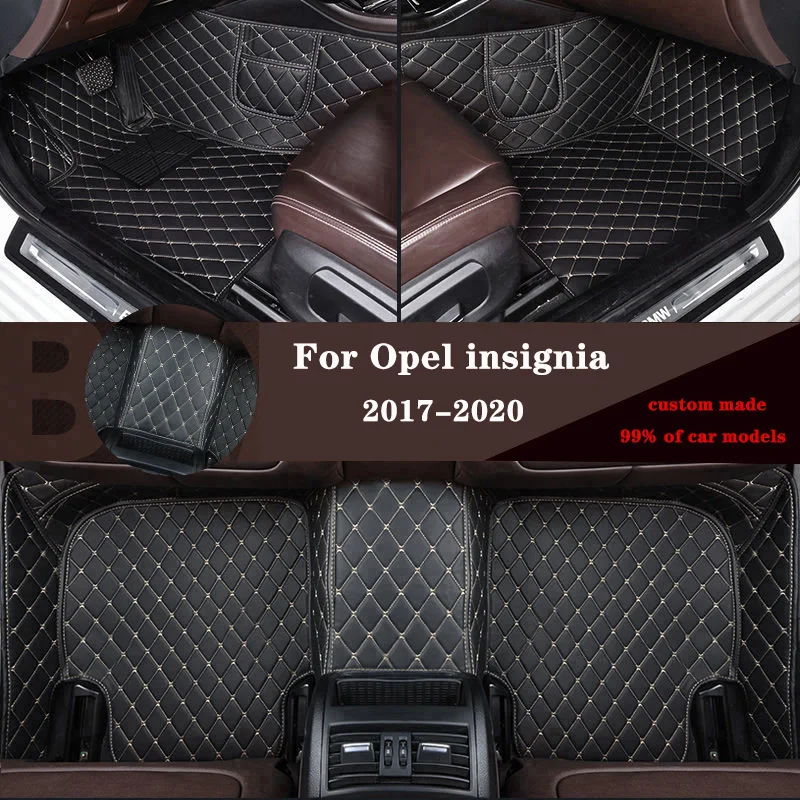 

Custom Car Floor Mats For Opel Vauxhall insignia 2017 2018 2019 2020 Leather Rugs Auto Interior Accessories Car Styling