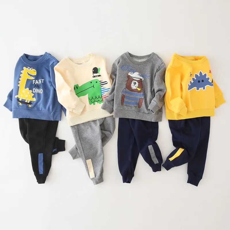 

Childrenswear BOY'S Autumn Clothing Set 2019 New Style Korean-style Spring And Autumn Boy Western Style Baby Sports Children Two