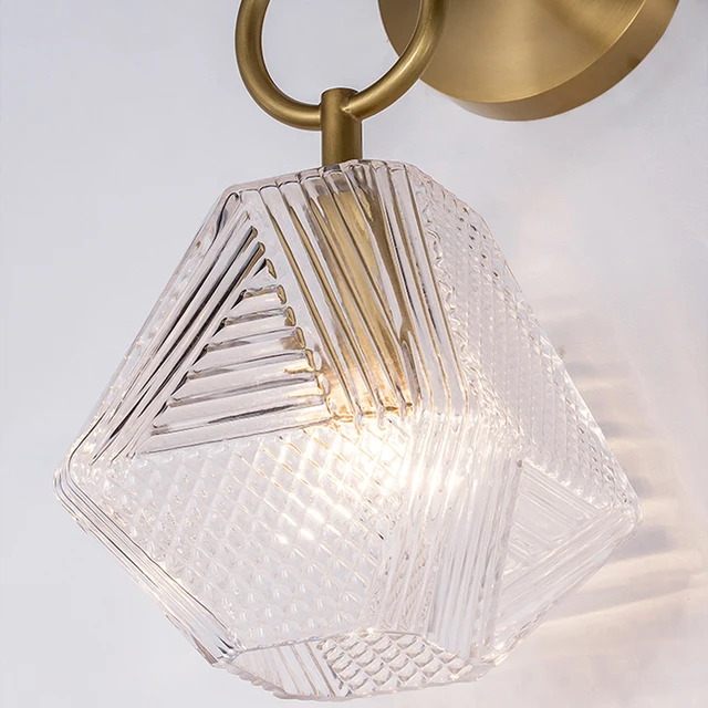 Nordic Dimple Glass Lampshade Wall Light 5