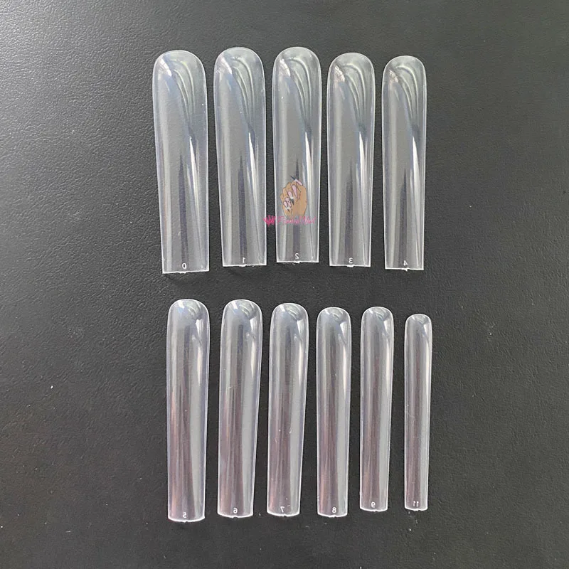 3XL Extra Long Stiletto Acrylic Press On Fake Nails Tips Clear Artificial Full Cover False Finger Sculpted Nail Manicure Tools