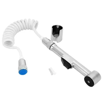 

Chrome ABS Bidet Douche Shattaf Shower Toilet Spray Head Clean Set