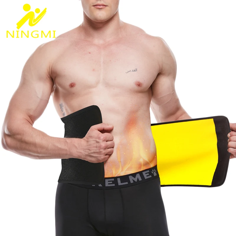 

NINGMI Slimming Body Shaper Waist Trainer Men Fat Compression Belt Neoprene Sauna Suit Strap Slim Waist Cincher Corset Shapewear