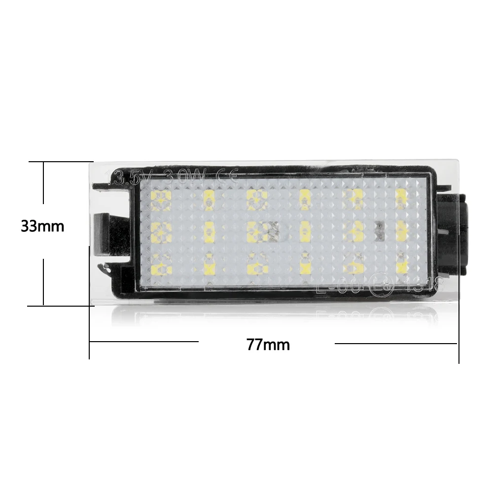 Canbus Автомобильный светодиодный светильник номерного знака без ошибок для Renault Megane 2 Megane 3 Clio 3 lagan Laguan Vel Satis Master
