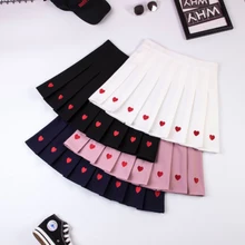 Спортивная теннисная юбка-шорты для девочки Йога Фитнес плиссированная юбка «любящее сердце» Форма дышащая быстросохнущая нижнее белье, Униформа, костюм Колледж