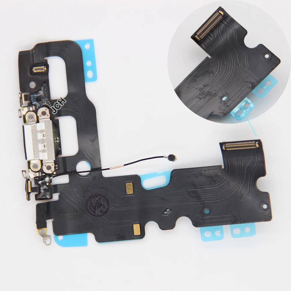 1 шт. usb-порт для зарядки док-станция разъем гибкий кабель+ микрофон+ аудио разъем для наушников запасная часть для iphone 7 гибкий кабель
