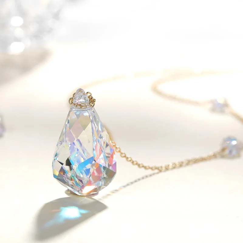 

BAFFIN Helix Pendant Necklace Colorful Beads Crystals From For Women Wedding Jewelry Gold Silver Color Chain Collar DIY