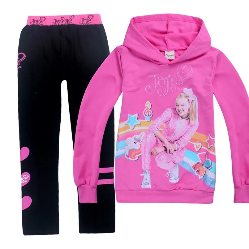 Jojo Siwa/милые топы с капюшоном для новорожденных и маленьких девочек штаны