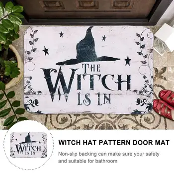 

Halloween Carpet Witch Hat Halloween Decoration Door Entrance Witch Carpet Floor Mat Carpet Halloween Witch Mat For Home Shop