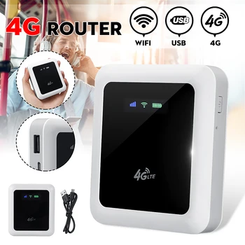 

Portable 4G WiFi Router Mini Lte Router 5200mAh Battery Power Bank Pocket Hotspot Car Mobile With Sim Card Slot