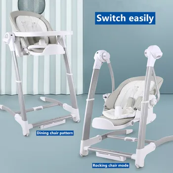 

Child dining chair electric coax baby artifact baby rocking blue chair child dining chair multifunctional baby rocking chair