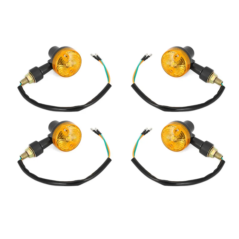 NEW 4 X LED INDICATORS 6V TURN SIGNAL AMBER MOTORCYCLE BLINKER LIGHTS 6