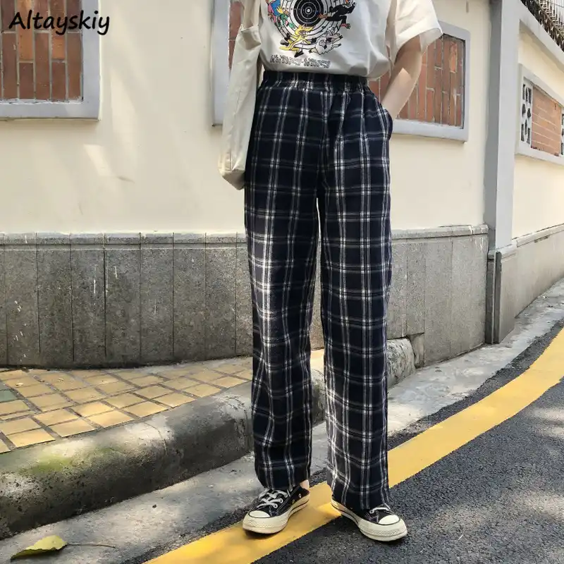 trendy plaid pants