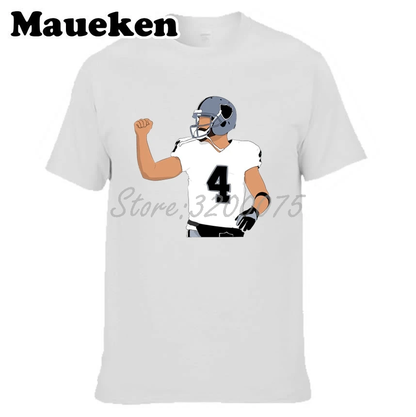 Мужская футболка Derek Carr 4 одежда футболка мужская футболка с круглым вырезом Футболка W19102310