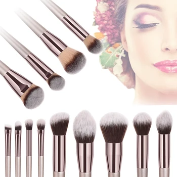 

4/9 Pcs Makeup Brush Set Wool Fiber Foundation Powder Blush Eyeshadow Concealer Lip Eye Make Up Brush Cosmetics Beauty Tools D30
