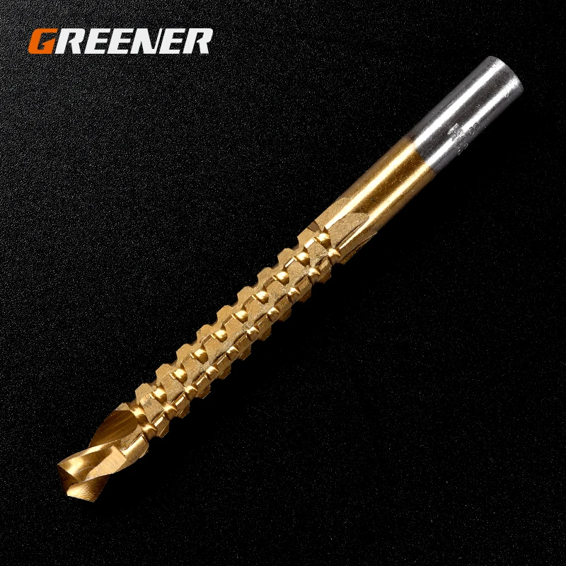 6 Pcs Cobalt Drill Bit Set Spiral Screw Metric Composite Tap Drill Bit Tap Twist Drill Bit Set for Cutting Drilling Polishing