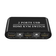 

Multifunctional 4K Definition -compatible KVM Switch 2-Port USB Manual Switcher Box Keyboard Mouse Splitter