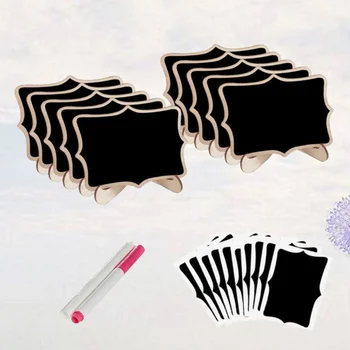 

20pcs Mini Chalkboards Wooden Chalkboard Blackboard for Decoration Party Dinner