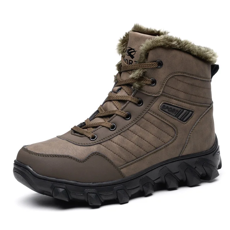 39-48 Warm Snow Boots Men Sneakers Outdoor Waterproof Non-slip Soldiers Walking Trekking Tactical Climbing Hiking | Обувь