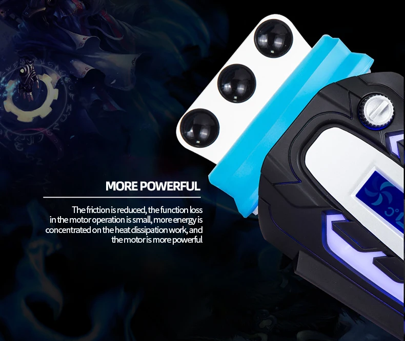 USB Portable Laptop Fan Cooler Notebook Radiator LCD Display Rapid Cooling Adjustable Speed Auto-Temp Detection Vacuum