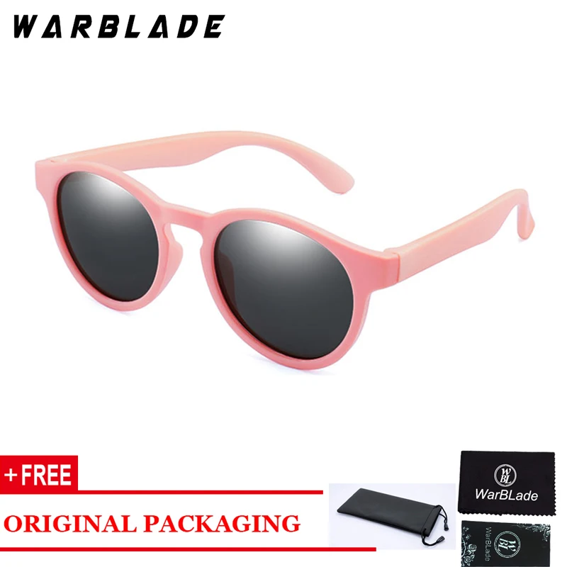 pink grey WarBLade Поляризационные детские солнцезащитные очки, детские солнцезащитные очки, фирменный дизайн, защитные очки для мальчиков и девочек, для младенцев, UV400, очки Gafas - Цвет линз: pink grey