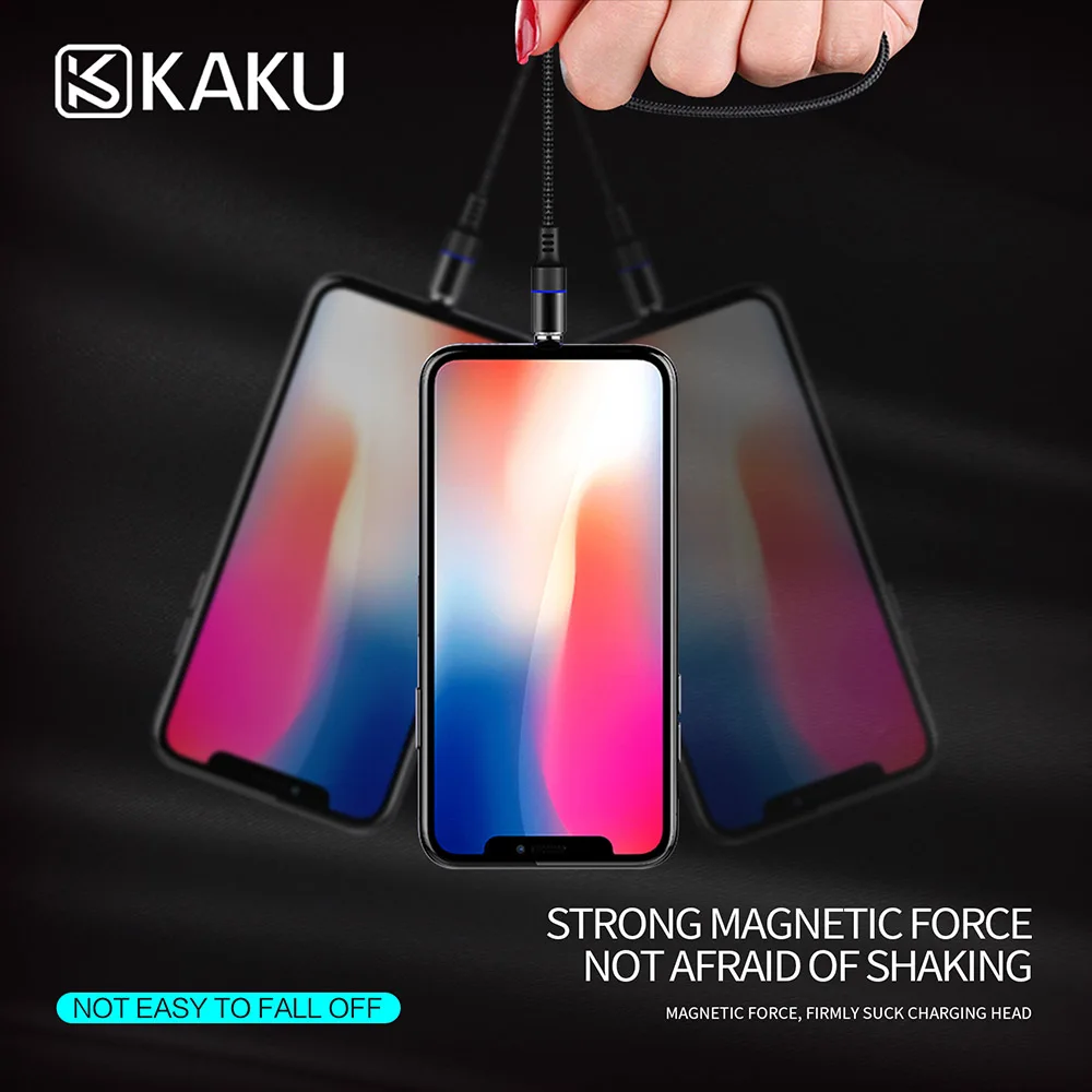 KAKU 3.2A usb c Магнитный кабель lightning для iphone ipad цинковый сплав USB кабель для передачи данных телефонный шнур для iphone кабель lightning