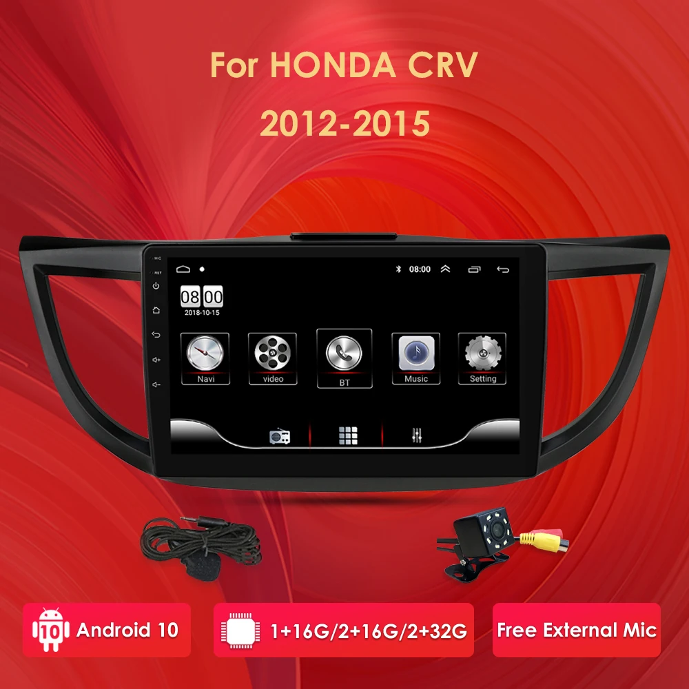 Автомобильный GPS навигатор без DVD радио 10 1 дюймов Android для HONDA CRV 2012 2015 4G Wi Fi BT DAB + FM USB