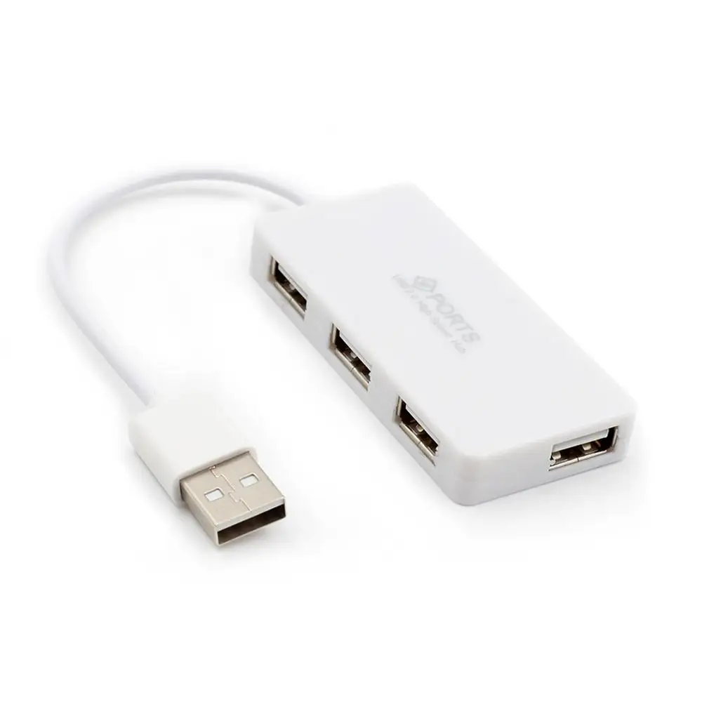 White Адаптер для портативных ПК Высокоскоростной USB 3,0 концентратор внешний 4 порта адаптер разветвитель USB расширитель компьютерные аксессуары - Цвет: White