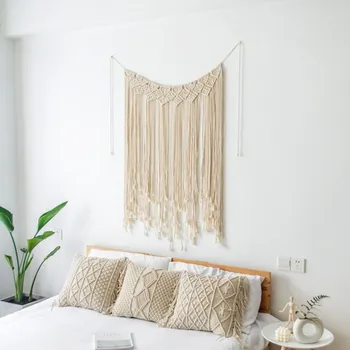 

Household Wedding Decoration Concise Solid Color Handmade Room Decoration Wall Hanging Tapestries Wedding Decor