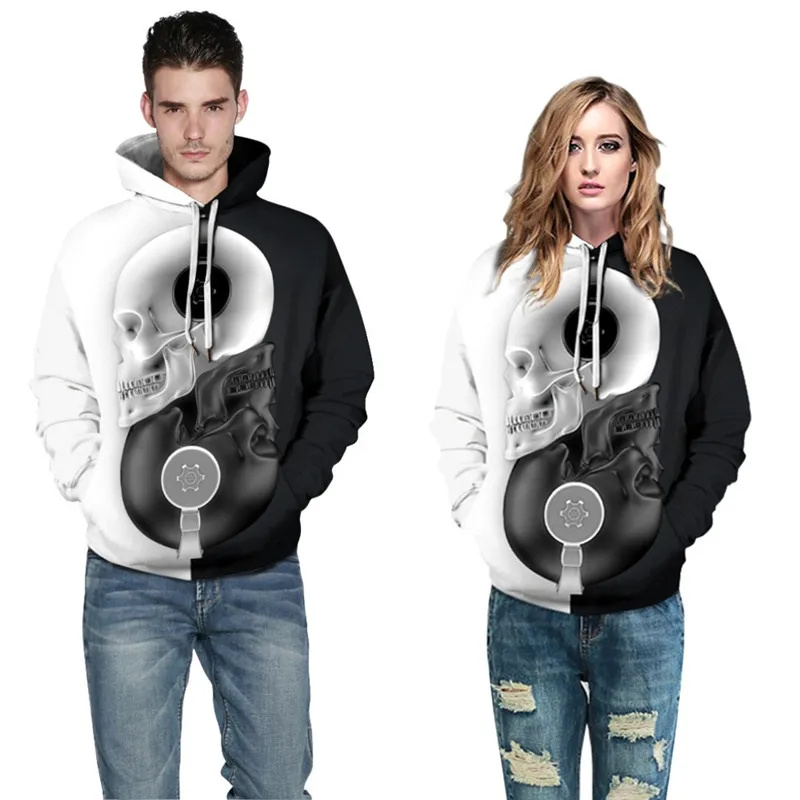 

Autumn And Winter Hoodie 3D Halloween Couples Hoodies And Sweatshirts Women Long Sleeve Pullover Tops Poleron Mujer 50Jul31