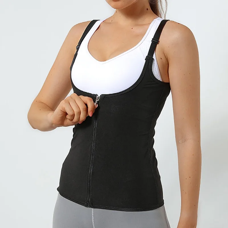 tummy control underwear Women Sauna Shaper Vest Thermo Sweat Shapewear Tank Top Slimming Vest Waist Trainer Corset Gym Fitness Hot Workout Zipper Shirt girdles