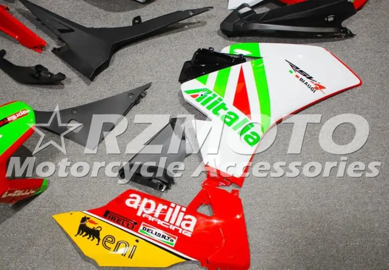 Литьевая Форма ABS полный обтекатель комплект подходит для Aprilia RS4 50 125 2012 2013 12 13 14 15 на заказ зеленый красный