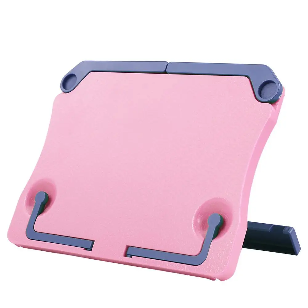 Pink Подставка для книг, рецептурная портативная складная подставка для телефона с противоскользящей подложкой, подставка для чтения книг, держатель для планшета, Органайзер - Цвет: Pink