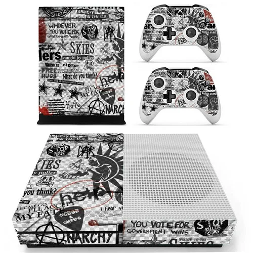 Полное покрытие кожи стикер наклейка протектор для Xbox One S консоль и контроллеры для Xbox One тонкая кожа стикер s винил - Цвет: YS-xboxoneS-1971