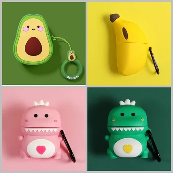 

For i12 i9s i10 i11 i13 Cute Cartoon Case cute Avocado fruit Pattern i23 i24 i25 i27 i100 inpods 12headphone silicone Case i9s