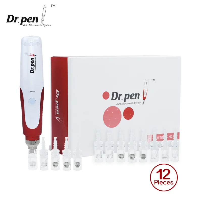 Authentic Dr. pen Ultima N2-W With 12 pcs Cartridges  pmu Machine Micro Needles Derma Tattoo Micro Needling Pen Skincare Machine