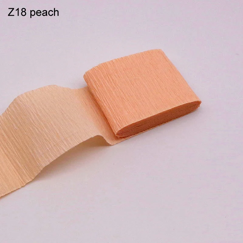 Z18 peach Декорации 5 см x 250 см баннеры конфетти растяжки DIY Бумажная гирлянда крепированная бумага Свадьба День Рождения Вечеринка фотографии фоны - Цвет: Z18 peach