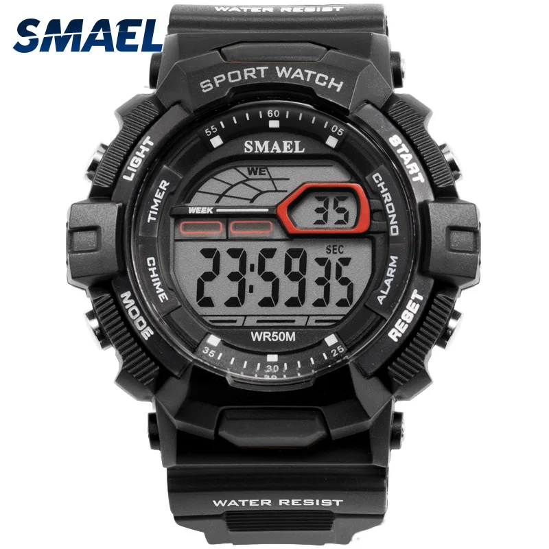 SMAEL 1527, мужские часы, модные, повседневные, светодиодный, армейские, военные, мужские, цифровые часы, дата, водонепроницаемые, спортивные, электронные, наручные часы, будильник