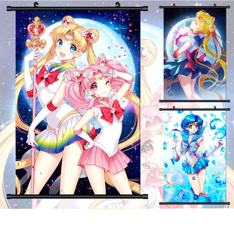 Anime Poster Sailor Moon Black Lady Home Decor Wall Scroll Painting 40*60cm