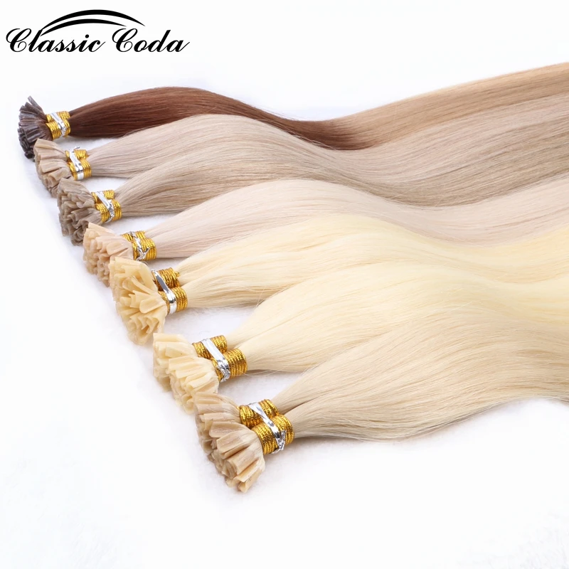 Classic Coda 150g 22&rdquo; 20" 100% Real Remy European Nail Hair Extension Prebonded Keratin U Tip Natural Hair 1g/strand