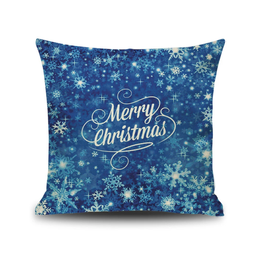 Рождественская наволочка с рождественским принтом олень Снеговик декоративные подушки диван декоративная наволочка для подушки - Цвет: 18