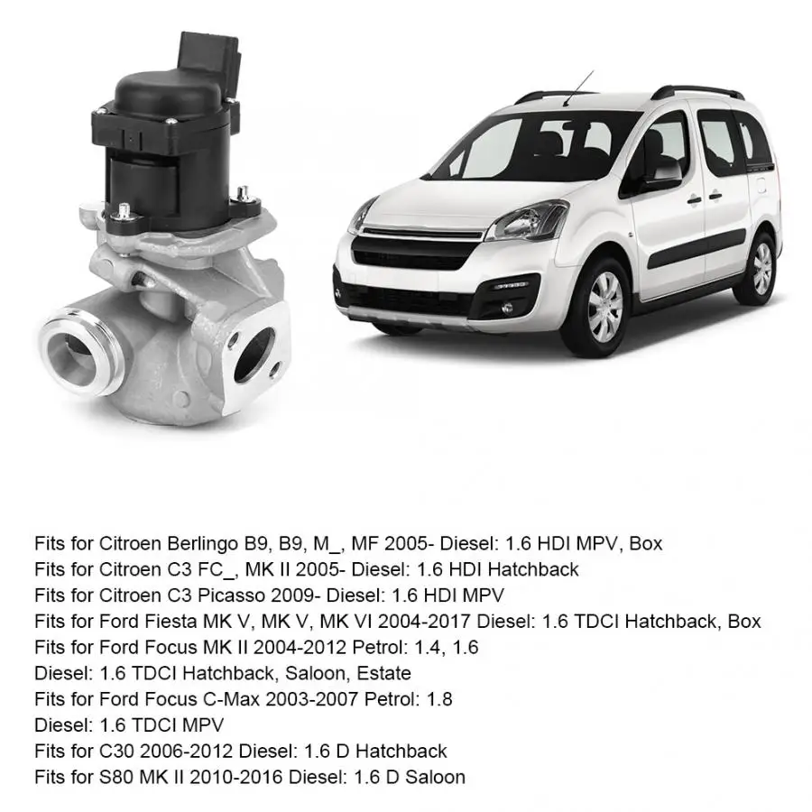 Клапан рециркуляции выхлопных газов EGR 11717804950 подходит для Citroen Berlingo автомобильные аксессуары