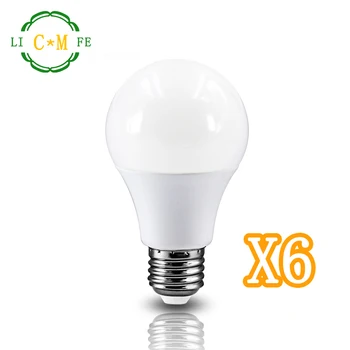 

6pcs LED Bulb Lamp E27 Lampada Lampe Bombilla Lamparas Led 3W 5W 7W 9W 12W 15W 18W AC110V 220V Cold White Warm White