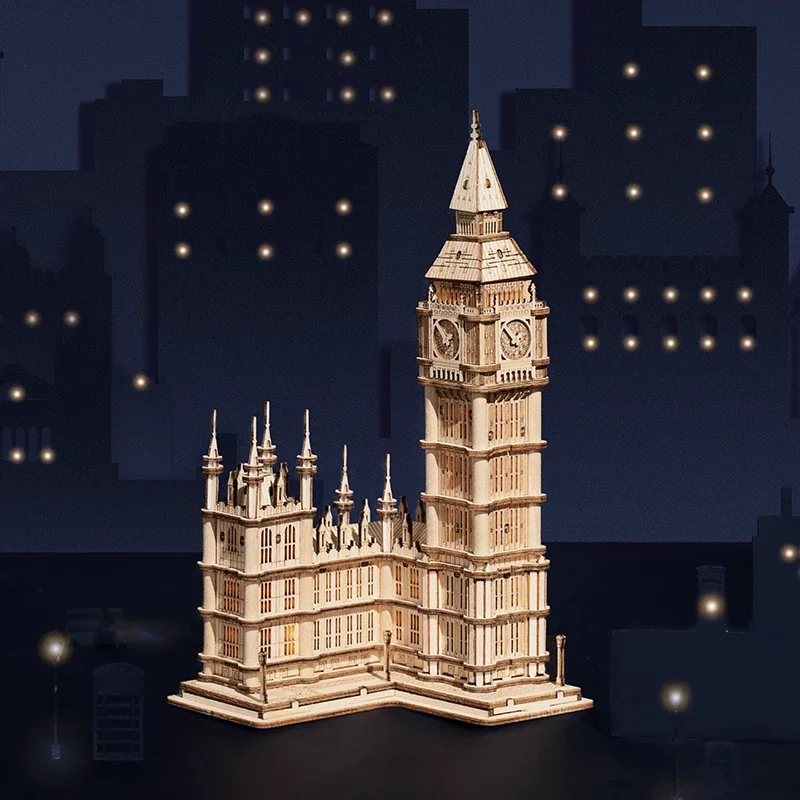 Chez_Thiate Puzzle 3D Maquette de Big Ben en Bois - Maquette en