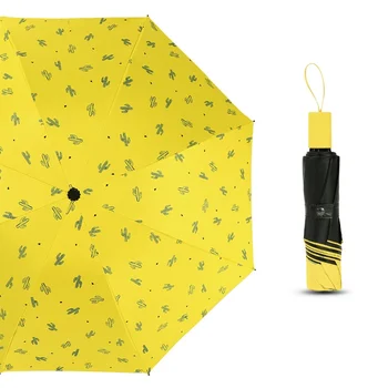 

Portable three-fold umbrella woman sunny and rain dual-use sunscreen ultraviolet protection umbrella strong umbrella