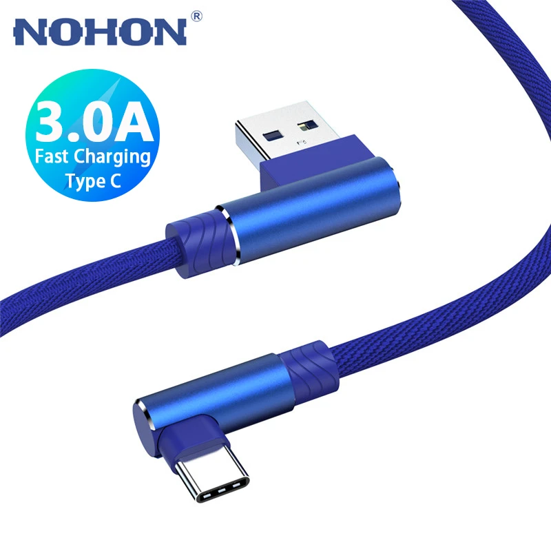 android phone charger 1 2 3 M USB Type C 90 Degree Fast Charging USB C Data Cord Charger Cable For Samsung S8 S9 Note 9 8 Xiaomi mi 8 6 Mobile Phone apple iphone charger cord